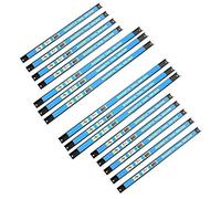 WilTec Kit de 15 Barres Porte-Outils - 9X 46 cm, 6X 61 cm - Capacité 13 kg par Barre - Barres magnétiques en Acier - Rangement Accessoires Atelier Montage Mural