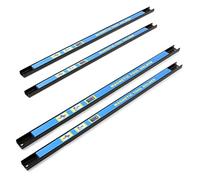Wiltec Kit de 4 barres porte-outils - Longueur 61 cm et Capacité 13 kg par barre - Barres magnétiques en acier - Rangement accessoires Atelier Montage mural