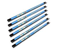 WilTec Kit de 6 Barres Porte-Outils - Longueur 61 cm et Capacité 13 kg par Barre - Barres magnétiques en Acier - Rangement Accessoires Atelier Montage Mural