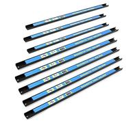 WilTec Kit de 8 Barres Porte-Outils - Longueur 61 cm et Capacité 13 kg par Barre - Barres magnétiques en Acier - Rangement Accessoires Atelier Montage Mural