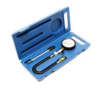 Wiltec Kit de compressiomètre - avec tuyau et manomètre - Outil de mesure testeur de compression pour la détection des fuites de cylindre des moteurs à essence