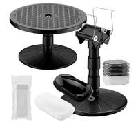 Wiltec Kit de support de peinture à l'aérographe avec plateau tournant, 20 brosses de nettoyage et 30 modèles de films Speed Shapes