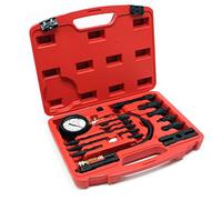Wiltec Kit de Testeur de compression - 0-70 bars / 0-1000 PSI - avec Tuyaux et Adaptateurs - dans un Coffret - pour Moteurs à diesel TDI et CDI de Voiture Poids lourd Camions Motos