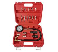 Wiltec Kit de Testeur de compression - 0-70 bars / 0-1000 PSI - avec Tuyaux et Adaptateurs - dans un Coffret - pour Moteurs à diesel de Voiture Poids lourd Camions Motos