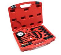 Wiltec Kit de Testeur de compression - 0-70 bars / 0-1000 PSI - avec Tuyaux et Adaptateurs - dans un Coffret - pour Moteurs à diesel TDI et CDI de Voiture Poids lourd Camions Motos
