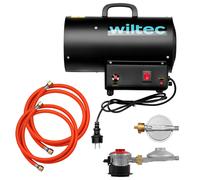 Wiltec Kit Générateur chaleur gaz & Pressostat ES 15kW 30W Débit 320 m³/h GPL