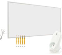 Wiltec Kit Panneau chauffant infrarouge avec themostat – 700 W – 1220 x 770 x 15 mm – Chauffage IR électrique mural – Émetteur Radiateur à Rendement efficace