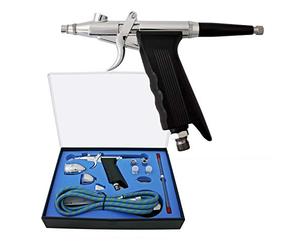 Wiltec Kit Pistolet aérographe professionnel Modèle 116AK - Action double DA - avec Buses 0,2/0,3/0,5 mm - Godets 2/5 / 13 ml - Tatouage, bronzage, maquillage, modélisme airbrush