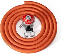 Wiltec Kit Réducteur de pression 37 mbar Détendeur avec Tuyau propane de 1,5 m pour Bouteille de gaz britannique Royaume Uni