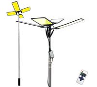 Wiltec Lampe télescopique 12 V LED V2, 560 x 560 x 1190 mm, 912 LED, 11224 lm, Lumière avec Barre de support et Télécommande pour Camping Tente Excursions