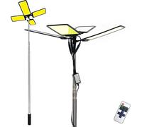 Wiltec Lampe télescopique 12 V LED V2, 560 x 560 x 1190 mm, 912 LED, 11224 lm, Lumière avec Barre de support et Télécommande pour Camping Tente Excursions