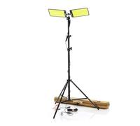 Wiltec Lampe télescopique 12 V LED V3, 540 x 540 x 810 mm, 672 LED, 11000 lm, Lumière avec Barre de support et Télécommande pour Camping Tente Excursions