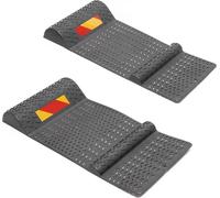 Wiltec Lot 2x Butoir de voiture – 528 x 250 x 52 mm – Auto-adhésif – Tapis de parking comme Aide au stationnement Seuil de freinage Auto Garage Véhicule
