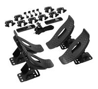 Wiltec Lot 4 pièces de Galerie de Toit pour Canoës et Kayaks - 22,5 x 8,3 x 11 cm - Charge Max. 70 kg - avec 2 Sangles de Fixation - Porte-Kayak Support Porte-Bateau pour Voiture