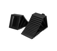 Wiltec Lot Cales de roue pour remorque 2 t max. - TPR Surface rainurée antidérapante - 21 x 8,75 x 10 cm Poignée Calage Voitures Car