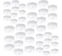 Wiltec Lot de 120x Détecteur de fumée – 100 x 100 x 36 mm – sur Batterie 9V – Volume de l’alarme 85 dB – Installation sans câble – conforme à DIN EN 14604 – Capteur incendie photoélectrique