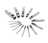 Wiltec Lot de 15 poinçons en acier au carbone de 2 à 22 mm dans un sac avec fermeture