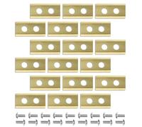 Wiltec Lot de 18 lames de rechange pour robot tondeuse - en Acier inoxydable et Titane - 36 x 18 mm - épaisseur 0,9 mm - Tonte de Gazon Pelouse, Jardinage