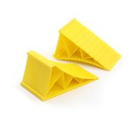 Wiltec Lot de 2 Cales de roue - 220 x 125 x 100 mm - en Plastique robuste - Capacité max. 2 t - Sabot d’arrêt automobile pour Véhicu