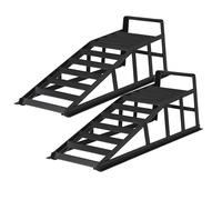 Wiltec Lot de 2 rampes d'accès, jusqu'à 2 t par Paire, 920 x 305 x 278 mm, Rampe d'accès pour véhicules, rampes de Chargement en Acier