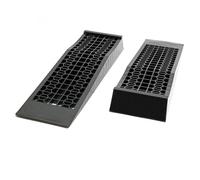 Wiltec Lot de 2 rampes voiture d’accès extra plates – 700 x 195 x 80 mm – en Plastique robuste – capacité max. 3 t – Cales de roue véhicule chargement accès Caravane Camping car Remorque