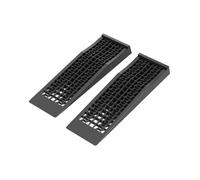 Wiltec Lot de 2 rampes Voiture d’accès Extra Plates - 700 x 195 x 80 mm - en Plastique Robuste - capacité Max. 3 t - Cales de Roue véhicule Chargement accès Caravane Camping Car Remorque