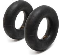 Wiltec Lot de 2x Chambre à air 15x6.50-8 pour pneu de tracteur à pelouse – 400 x 400 x 100 mm – avec Valve coudée – capacité de charge max. 300 kg – pour Roue Tondeuse à gazon Brouette Chariot Diable