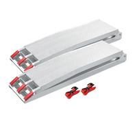 Wiltec Lot de 2x Rampe de chargement pliable 2150 x 280 mm - capacité de charge max. 680 kg - profil perforé - en Aluminium - Rampe