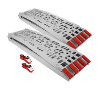 Wiltec Lot de 2X Rampe de Chargement Pliable 2260 x 295 mm - capacité de Charge Max. 820 kg - Profil à Trous - en Aluminium - Rampe d'accès Utilitaire Moto ATV Quad remorque