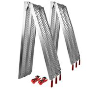Wiltec Lot de 2X Rampe de Chargement Pliable 2260 x 305 mm - capacité de Charge Max. 680 kg - Profil à Losanges - en Aluminium - Rampe d'accès Utilitaire Moto ATV Quad remorque
