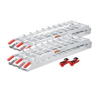Wiltec Lot de 2X Rampe de Chargement Pliable 2260 x 305 mm - capacité de Charge Max. 680 kg - Profil à tiges - en Aluminium - Rampe d'accès Utilitaire Moto ATV Quad remorque