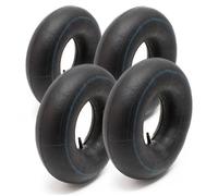 Wiltec Lot de 4x Chambre à air 4.00-8 pour petit pneu - 200 mm / 400 mm - Valve droite TR13 - capacité de charge max. 160 kg - pour