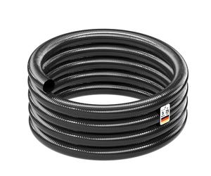 Wiltec Luisiana OM/I Tuyau d'aspiration noir - 5 m/Ø 25 mm (1") / 250 g/m - avec Spirale de renforcement - Tube à pression souple en PVC - pour Irrigation Arrosage Jardinage Évacuation Refoulement
