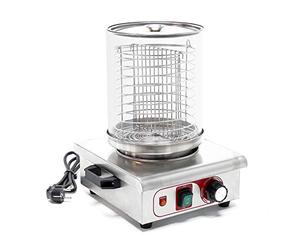 Wiltec Machine à hot dog - 260 x 290 x 380 mm - 450 W - avec Bocal à vapeur - Chauffe-saucisses Œufrier Cuiseur Appareil de chauffage pour Cuisine Maison