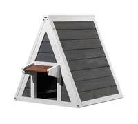 Wiltec Maisonnette pour Chat - 50 x 50 x 54 cm - en Bois résistant - avec Entrée et Porte arrière de Secours - Cabane Abri Niche pour Chats Chatons Outdoor Maisonnette extérieure