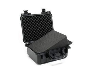 WilTec Mallette de Transport Noire Valise de Protection Ajustable Étanche Mousse Taille M 35x29,5x15cm