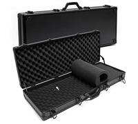 WilTec Mallette pour Armes 84x35,5x11cm Noire Rembourrage en Mousse, 4 serrures de sécurité Étui Coffret