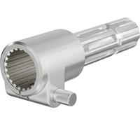 Wiltec Manchon de Prise de force Cardan - Longueur 165 mm - Raccord logement 1 3/8" 21D - Raccord sortie 8-32x38x6 - Ø 36 mm/37,95 mm - Arbre cannelé de tracteur