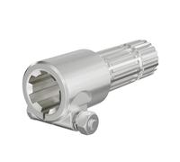 WilTec Manchon de Prise de Force Cardan - Longueur 175 mm - Raccord logement 1 3/4" 6D - Raccord Sortie 1 3/4" 20D - Ø 45,5 mm/44,3 mm - Arbre cannelé de Tracteur