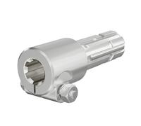 WilTec Manchon de Prise de Force Cardan - Longueur 175 mm - Raccord logement 1 3/8" 6D - Raccord Sortie 1 3/4" 6D - Ø 36 mm/44,37 mm - Arbre cannelé de Tracteur