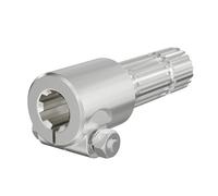 Wiltec Manchon de Prise de force Cardan - Longueur 175 mm - Raccord logement 1 3/8" 6D - Raccord sortie 1 3/4" 20D - Ø 36 mm/44,3 mm - Arbre cannelé de tracteur