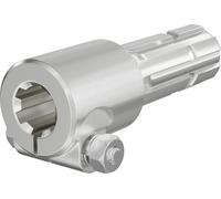 Wiltec Manchon de Prise de force Cardan - Longueur 175 mm - Raccord logement 1 3/8" 6D - Raccord sortie 1 3/4" 6D - Ø 36 mm/44,37 mm - Arbre cannelé de tracteur
