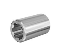 WilTec Manchon pour Arbre de Transmission Arbre cannelé Type B 80 mm 1 3/8" 6 Dents 6 Rainures Tracteur