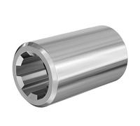 WilTec Manchon pour Arbre de Transmission Arbre cannelé Type C 100 mm 1 3/4" 6 Dents 6 Rainures Tracteur