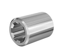 WilTec Manchon pour Arbre de Transmission Arbre cannelé Type C 80 mm 1 3/4" 6 Dents 6 Rainures Tracteur