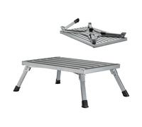Wiltec Marchepied de Camping jusqu'à 150 kg Tabouret Pliable en Acier Échelle à 1 Marche