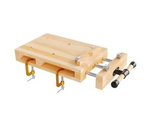 Wiltec Mini établi transportable Mobile & Étau, en Bois de hêtre pour rabotage et Serrage