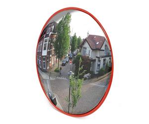 Wiltec Miroir Convexe Circulation 45 cm Champ de vision de 130°-160° Miroir traffic Sécurité routière Outdoor Indoor Miroir routier Polycarbonate solide Surveillance Rue Magasin