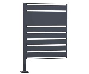 WilTec Module d'extension de clôture pour poubelles en acier anthracite pour cache-poubelles