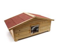 Wiltec Niche de Chat Taille L - 990 x 520 x 420 mm - avec Porte, Toit bitumé, Isolation 3 Couches - Maison pour Chats Chatons Outdoor Maisonnette extérieure